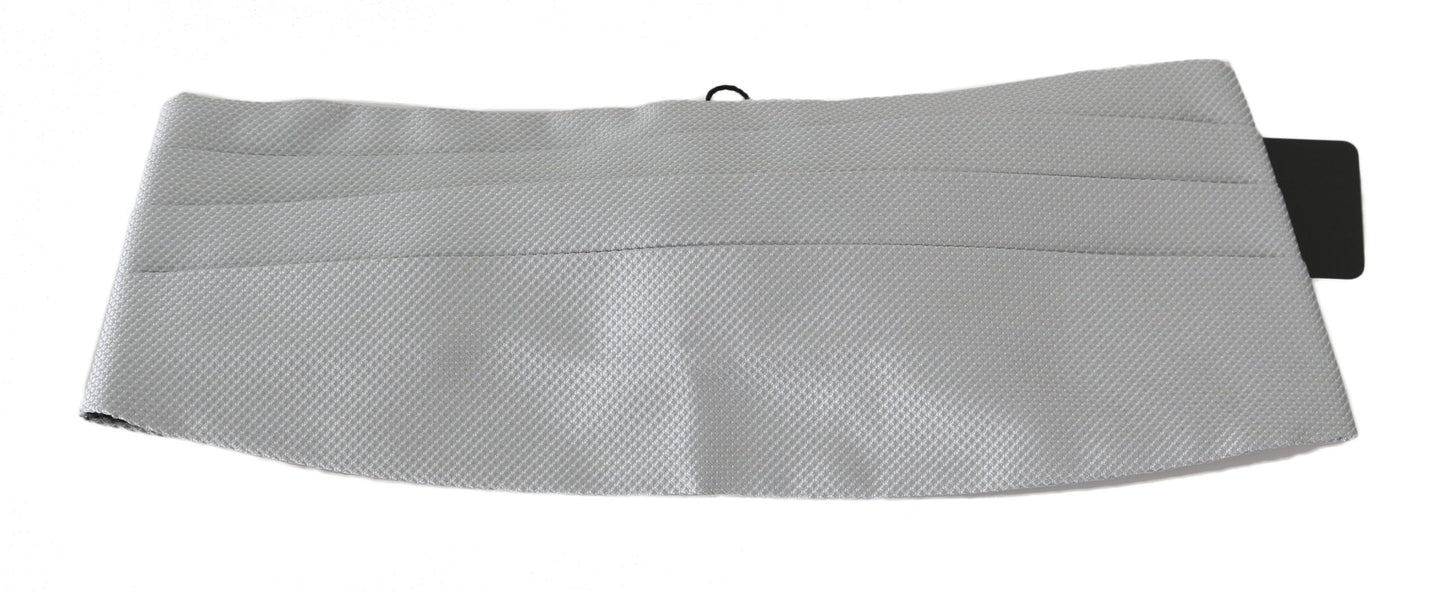 Gray Men Waist Belt 100% Silk Cummerbund Dolce & Gabbana