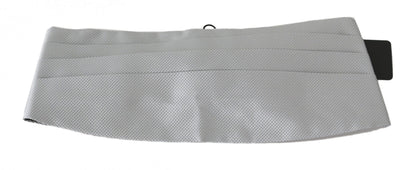 Gray Men Waist Belt 100% Silk Cummerbund Dolce & Gabbana