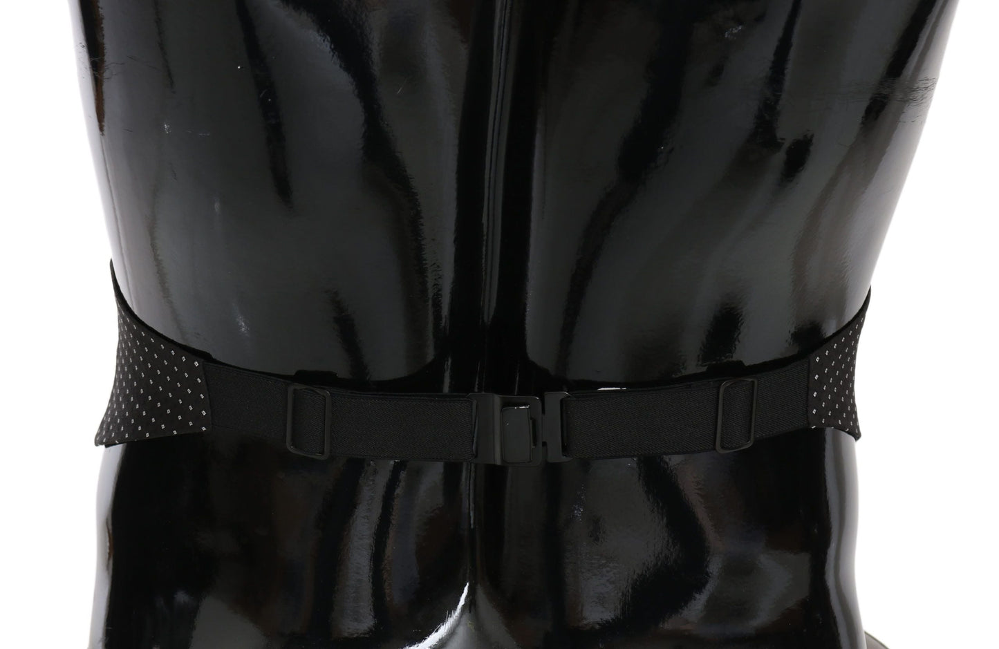 Black Dotted Waist Belt Silk Cummerbund Dolce & Gabbana