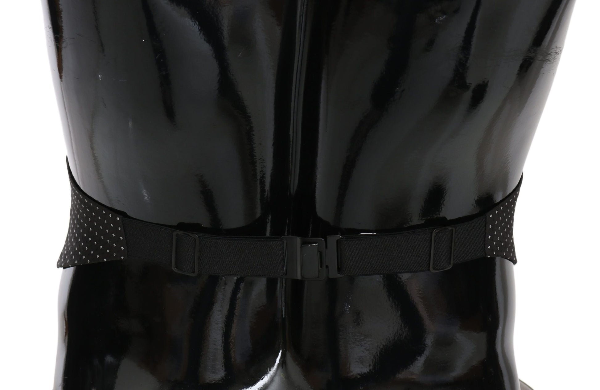 Black Dotted Waist Belt Silk Cummerbund Dolce & Gabbana
