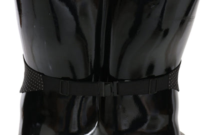 Black Dotted Waist Belt Silk Cummerbund Dolce & Gabbana