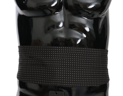 Black Dotted Waist Belt Silk Cummerbund Dolce & Gabbana