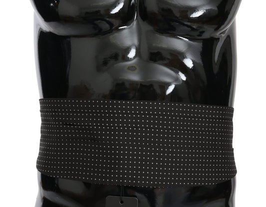 Black Dotted Waist Belt Silk Cummerbund Dolce & Gabbana