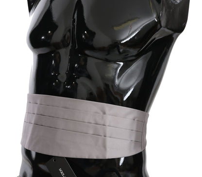 Gray Men Waist Belt 100% Silk Cummerbund Dolce & Gabbana