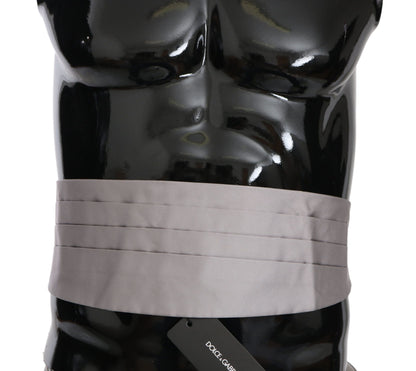Gray Men Waist Belt 100% Silk Cummerbund Dolce & Gabbana