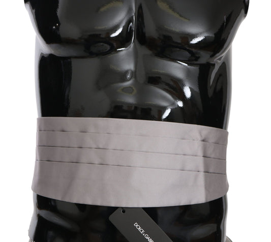 Gray Men Waist Belt 100% Silk Cummerbund Dolce & Gabbana