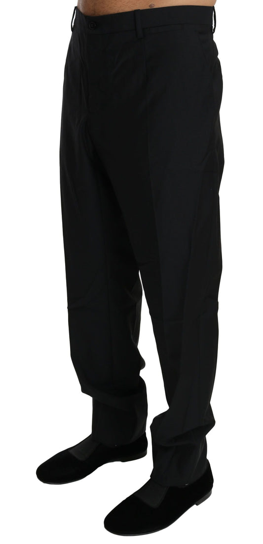 Black Dress Formal Trouser Men Wool Pants Dolce & Gabbana