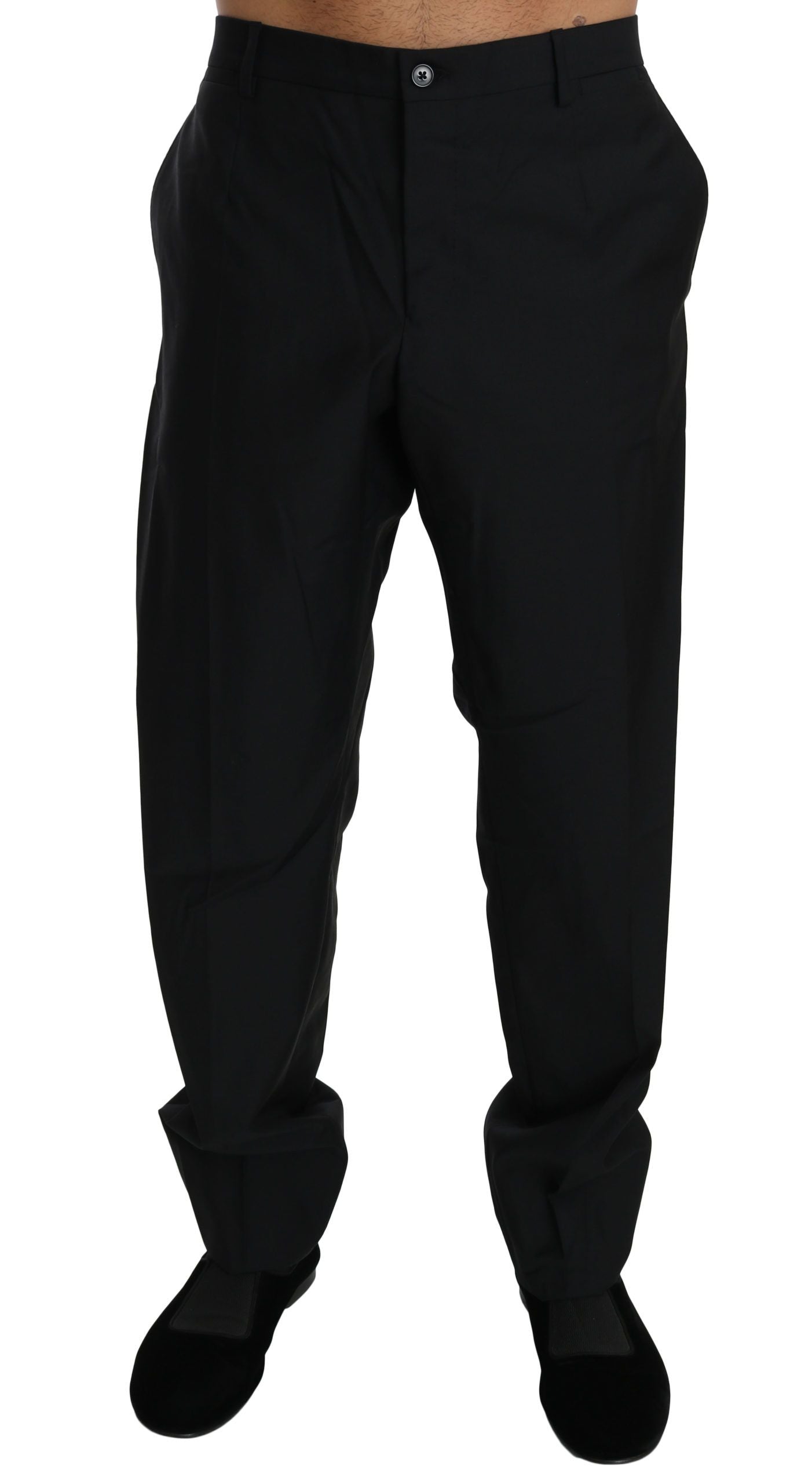 Black Dress Formal Trouser Men Wool Pants Dolce & Gabbana