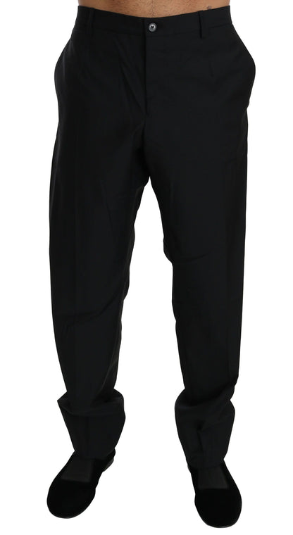 Black Dress Formal Trouser Men Wool Pants Dolce & Gabbana