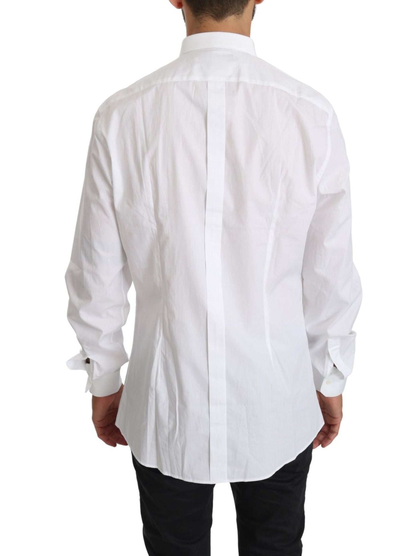 White Cotton Long Sleeve Top Shirt Dolce & Gabbana
