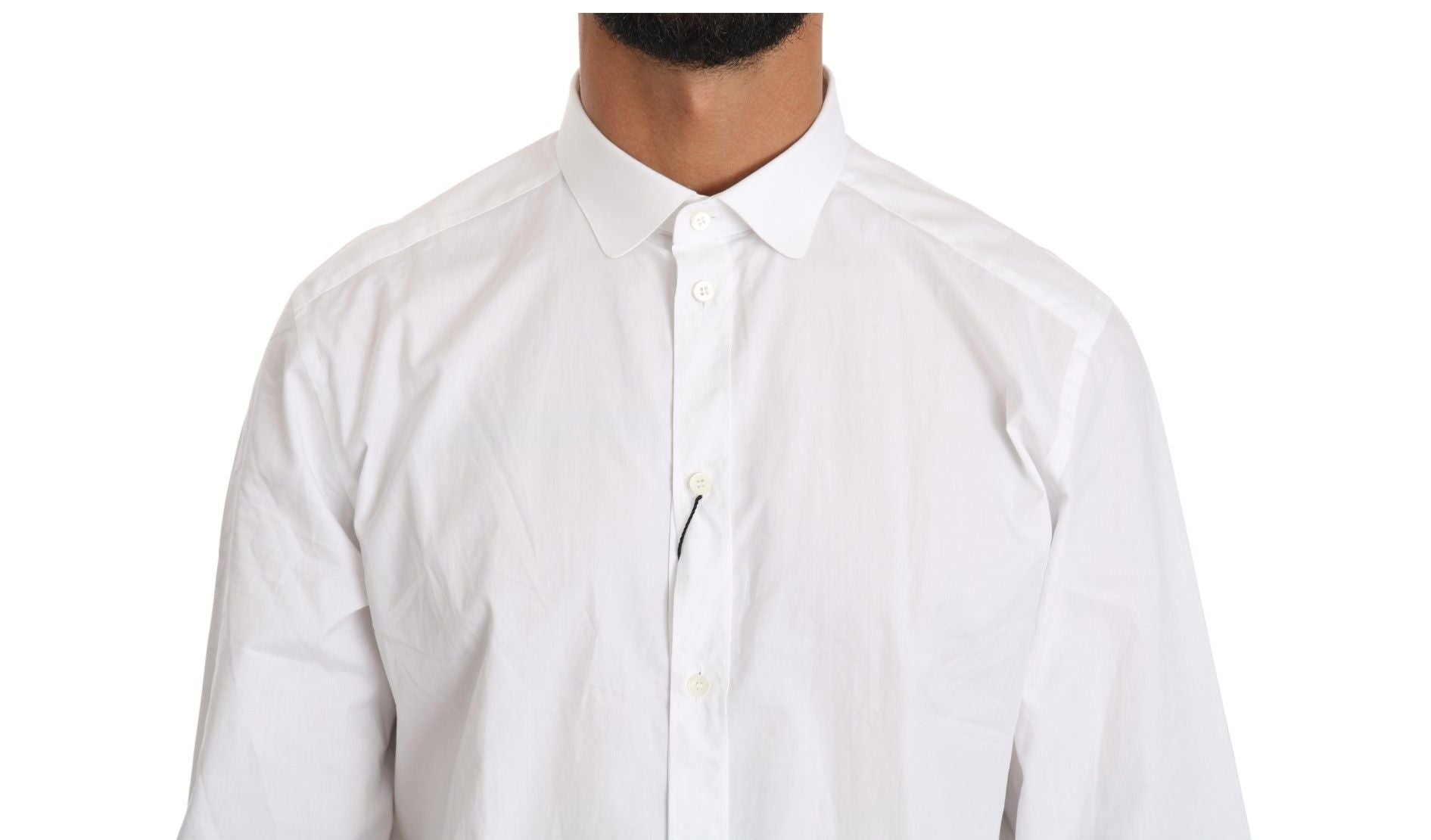 White Cotton Long Sleeve Top Shirt Dolce & Gabbana