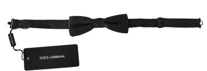 Gray Patterned Mens Necktie Papillon 100% Silk Bow Tie Dolce & Gabbana
