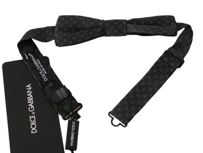 Gray Patterned Mens Necktie Papillon 100% Silk Bow Tie Dolce & Gabbana
