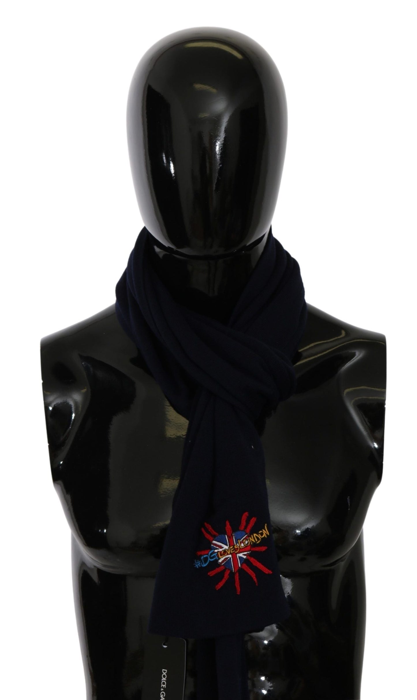 Blue #DGLovesLondon Wrap Shawl Wool Scarf Dolce & Gabbana
