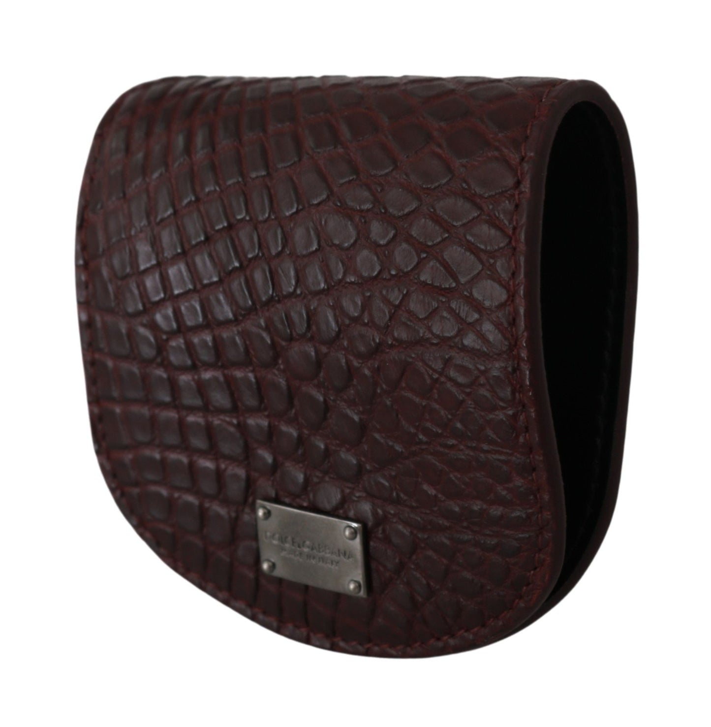 Brown Exotic Skin Pocket Condom Case Holder Dolce & Gabbana