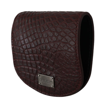 Brown Exotic Skin Pocket Condom Case Holder Dolce & Gabbana
