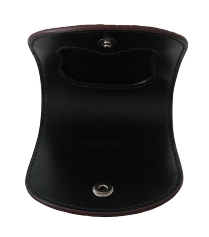 Brown Exotic Skin Pocket Condom Case Holder Dolce & Gabbana