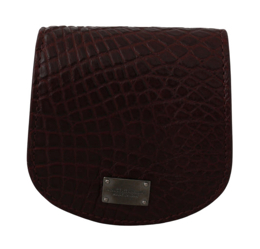 Brown Exotic Skin Pocket Condom Case Holder Dolce & Gabbana