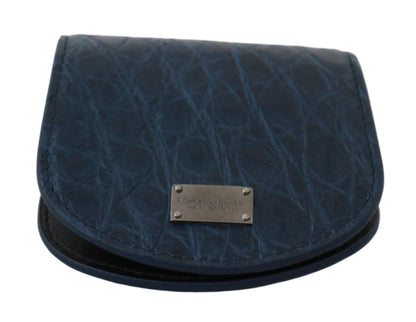 Blue Holder Pocket Wallet Blue Exotic Skin Condom Case Dolce & Gabbana