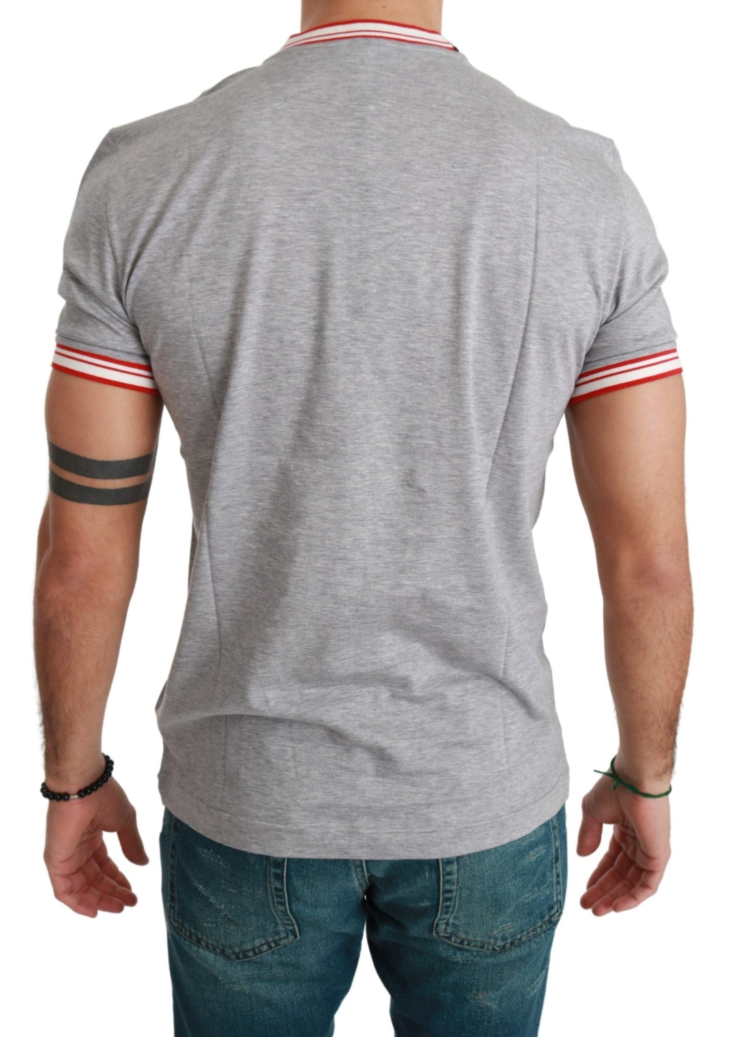 Gray Cotton Top 2019 Year of the Pig T-shirt Dolce & Gabbana