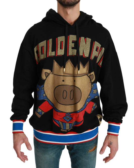 Black Sweater Pig of the Year Hooded Dolce & Gabbana