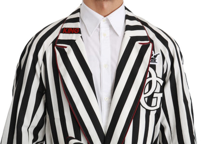 Black Coat Nightgown  White Cotton Robe Dolce & Gabbana