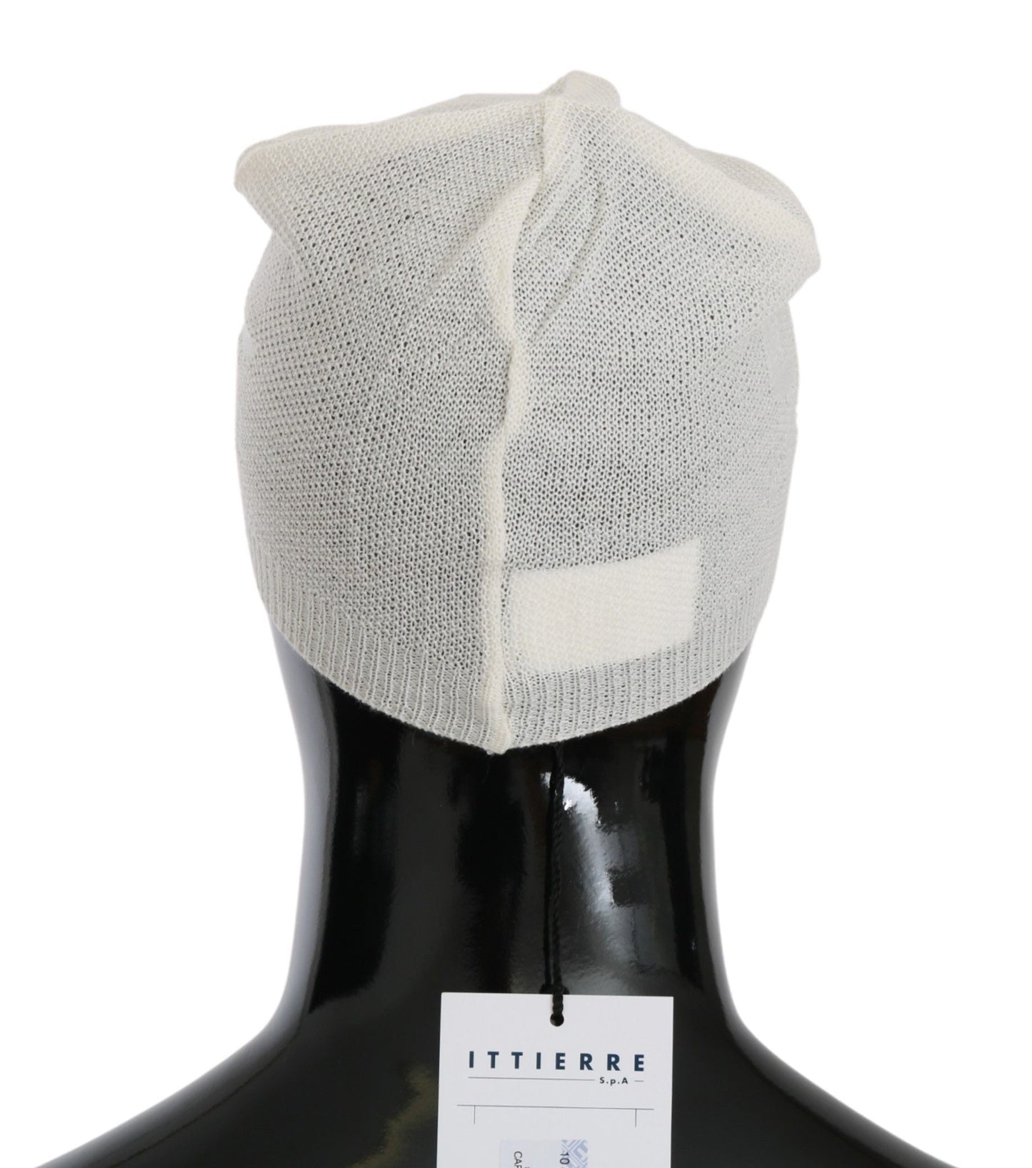 Beanie White Wool Blend Branded Hat Costume National
