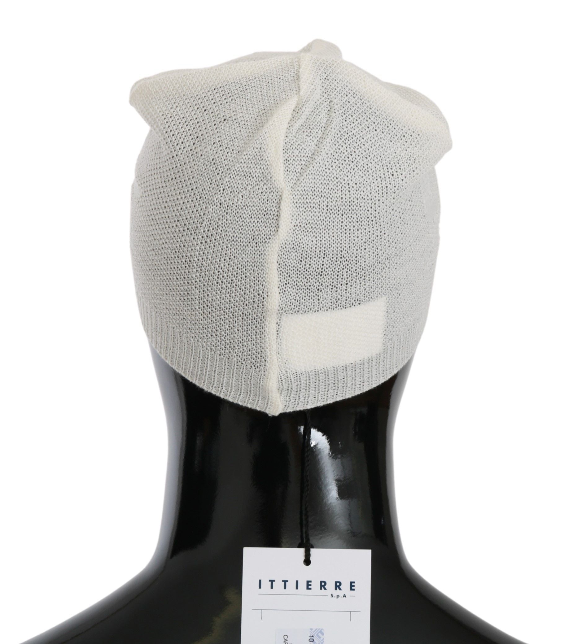 Beanie White Wool Blend Branded Hat Costume National