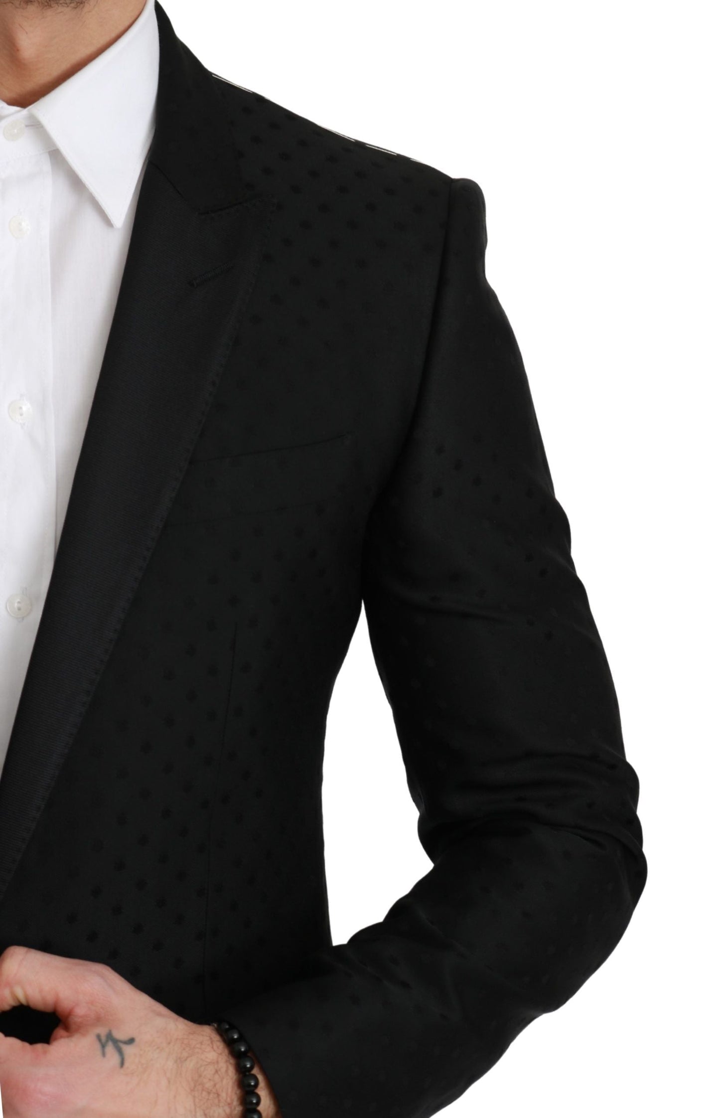 Black Slim Fit Coat Jacket MARTINI Blazer Dolce & Gabbana