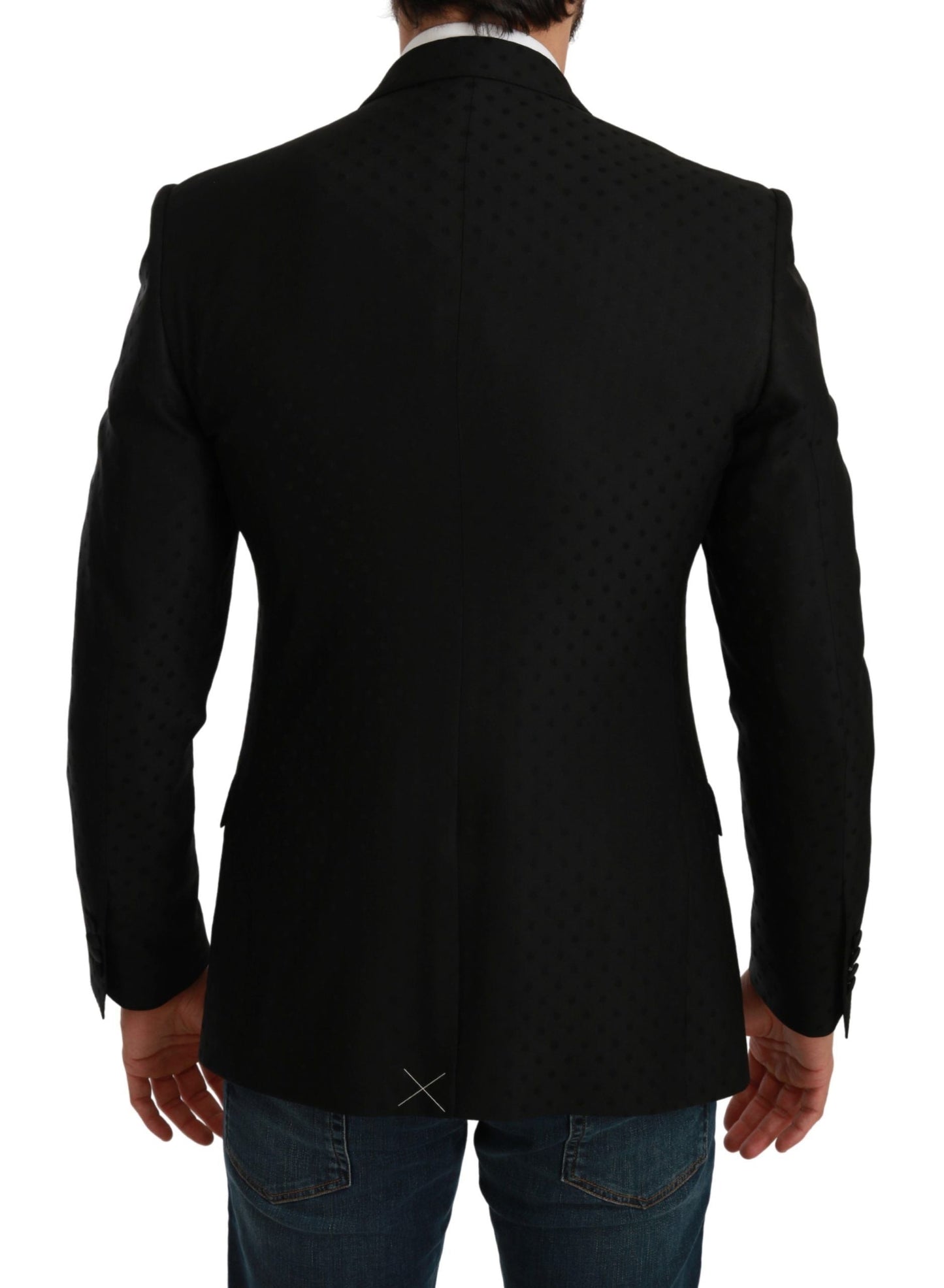 Black Slim Fit Coat Jacket MARTINI Blazer Dolce & Gabbana