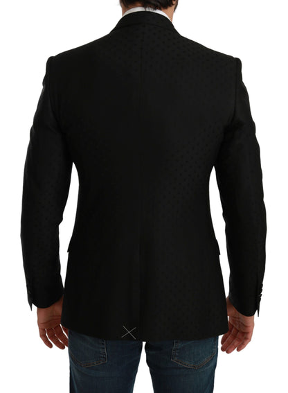 Black Slim Fit Coat Jacket MARTINI Blazer Dolce & Gabbana