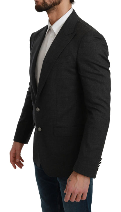 Gray NAPOLI Slim Fit Jacket Wool Blazer Dolce & Gabbana