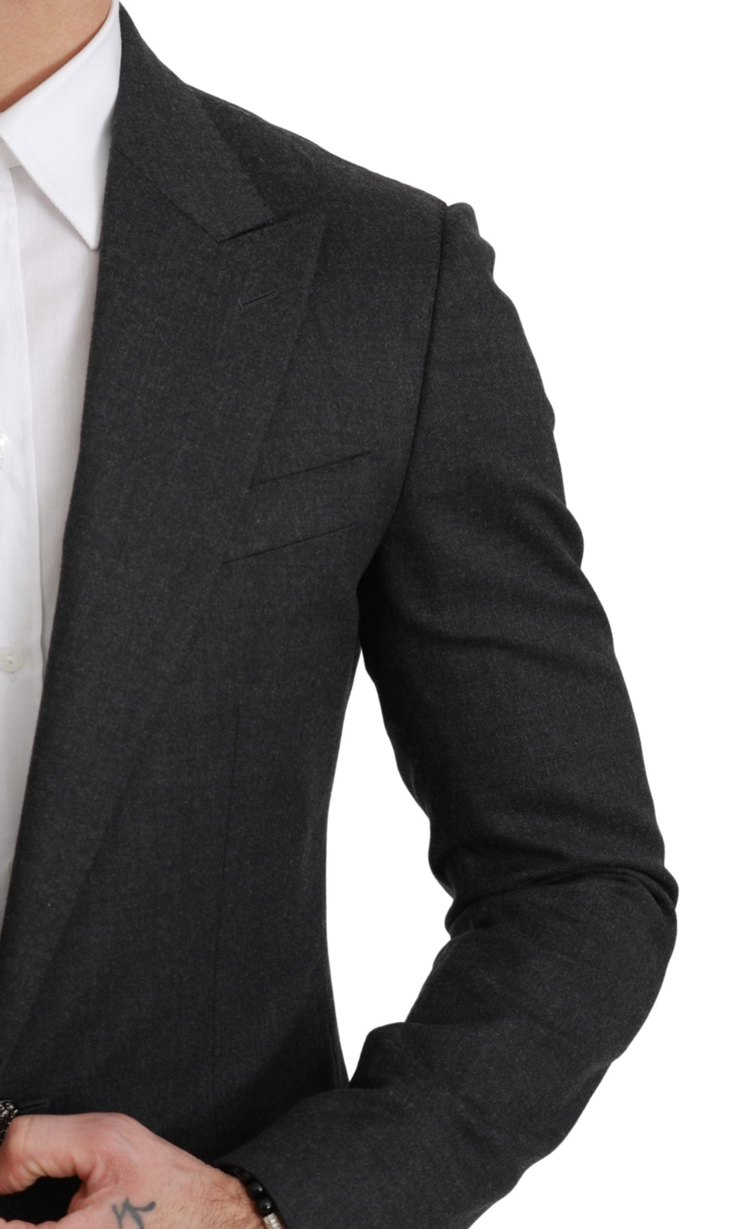 Gray NAPOLI Slim Fit Jacket Wool Blazer Dolce & Gabbana