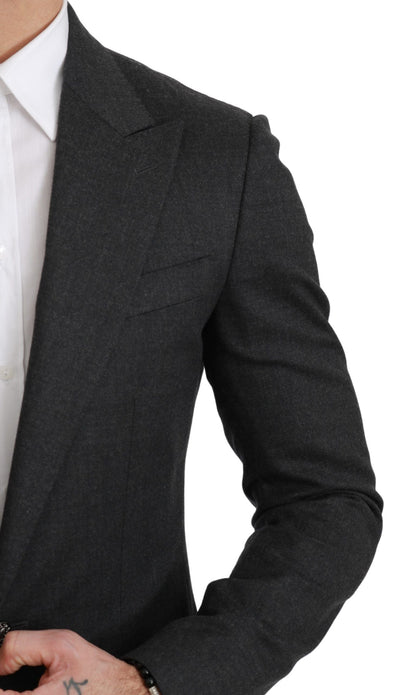 Gray NAPOLI Slim Fit Jacket Wool Blazer Dolce & Gabbana