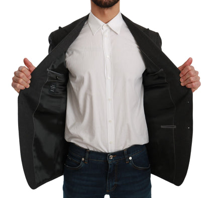 Gray NAPOLI Slim Fit Jacket Wool Blazer Dolce & Gabbana