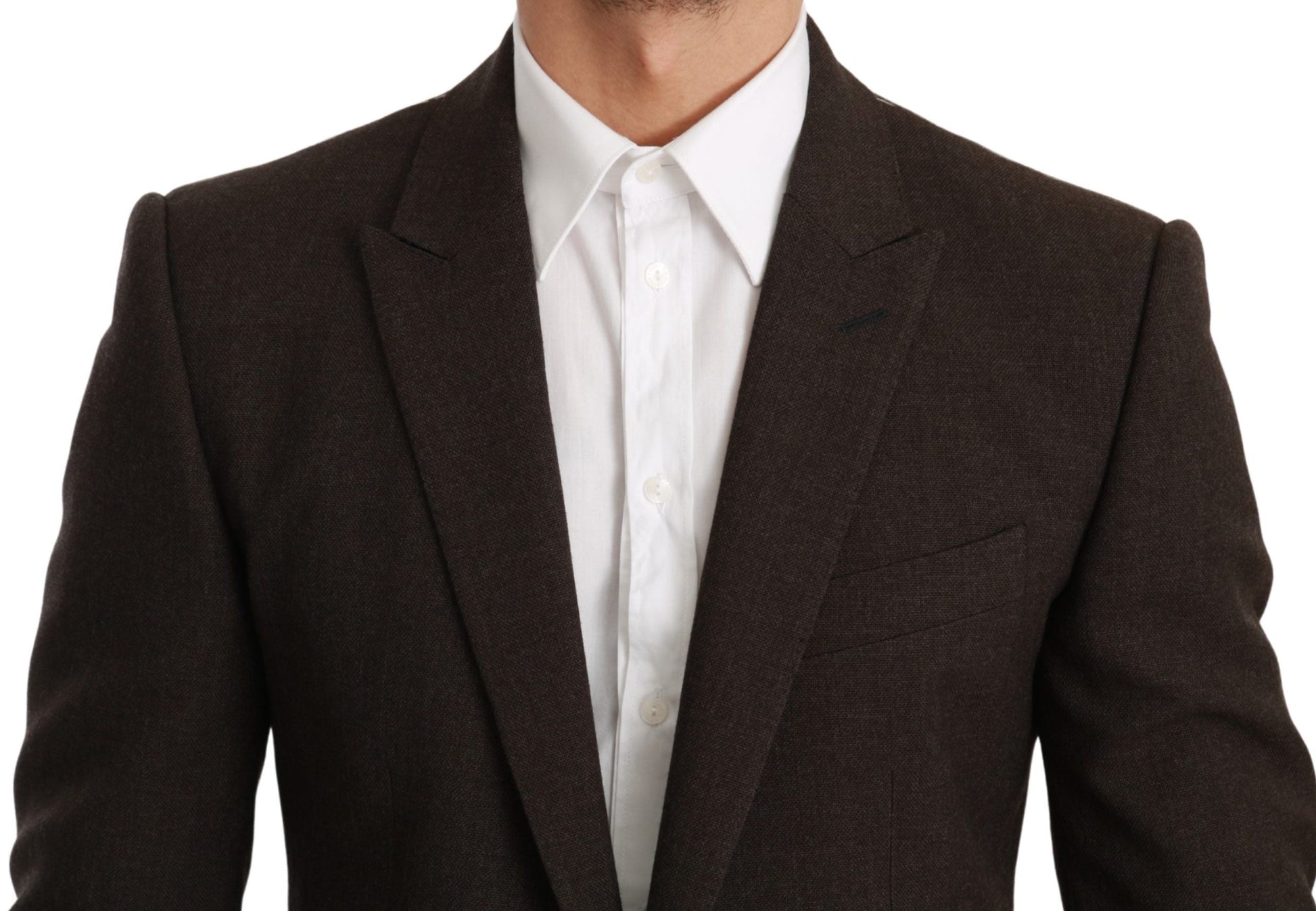 Brown Slim Fit Coat Jacket MARTINI Blazer Dolce & Gabbana