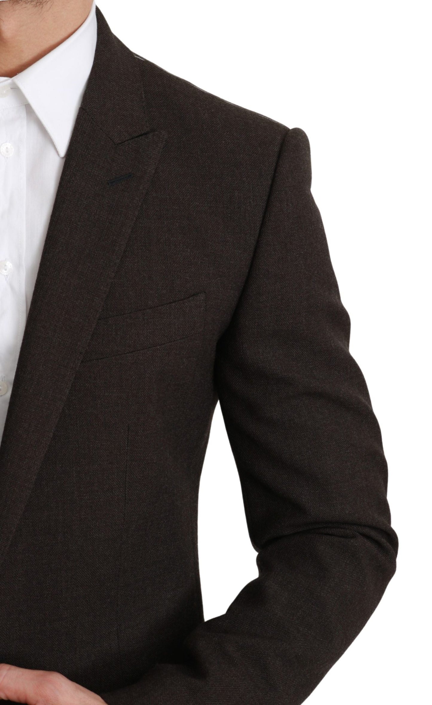 Brown Slim Fit Coat Jacket MARTINI Blazer Dolce & Gabbana