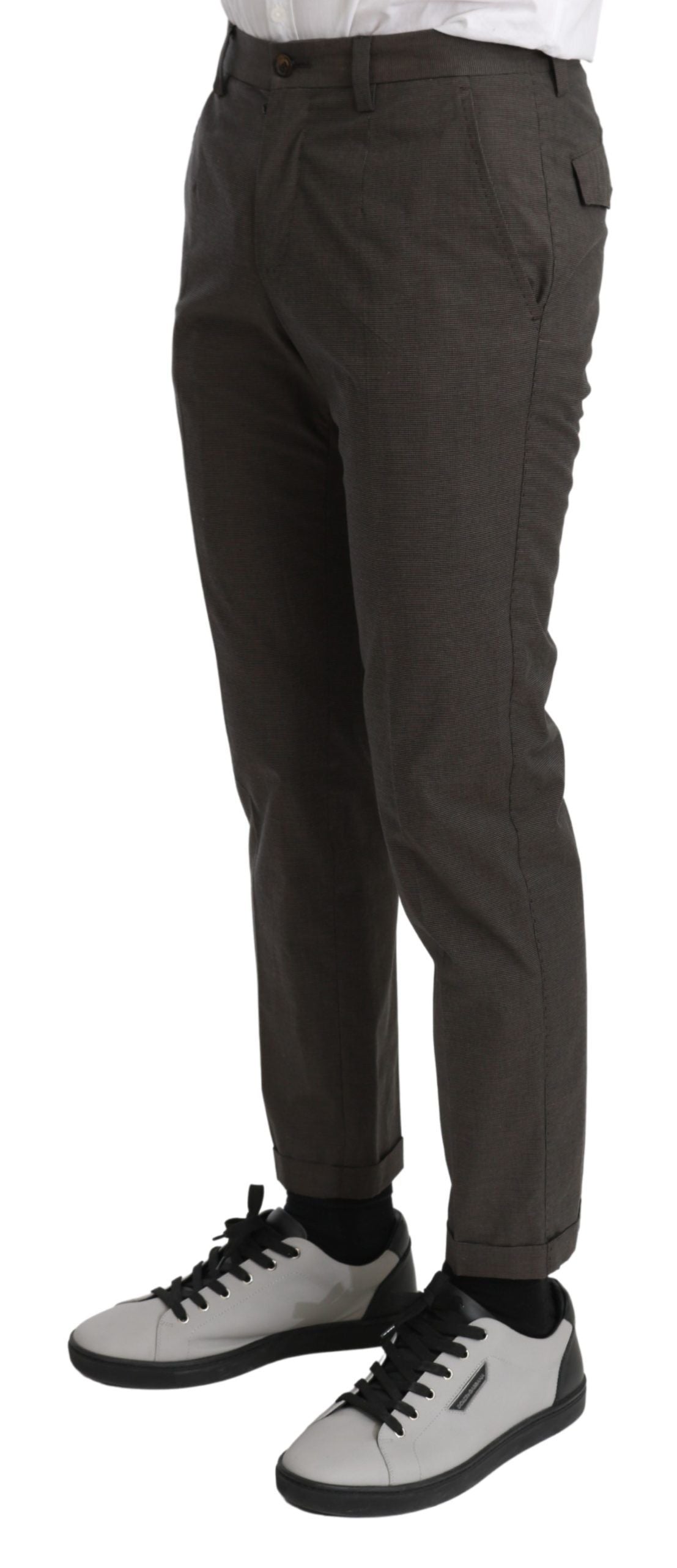 Brown Casual Mens Trouser 100% Cotton Pants Dolce & Gabbana