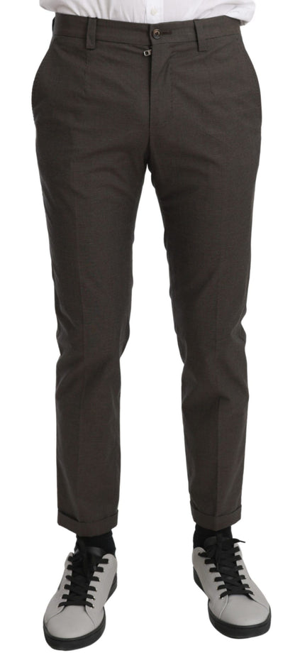 Brown Casual Mens Trouser 100% Cotton Pants Dolce & Gabbana
