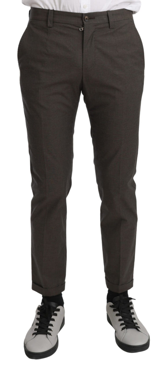 Brown Casual Mens Trouser 100% Cotton Pants Dolce & Gabbana