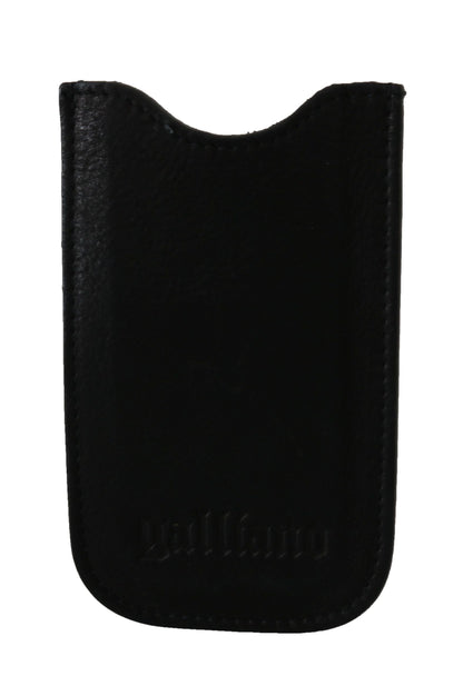 Black Leather Multifunctional Men ID Bill Card Holder Wallet John Galliano