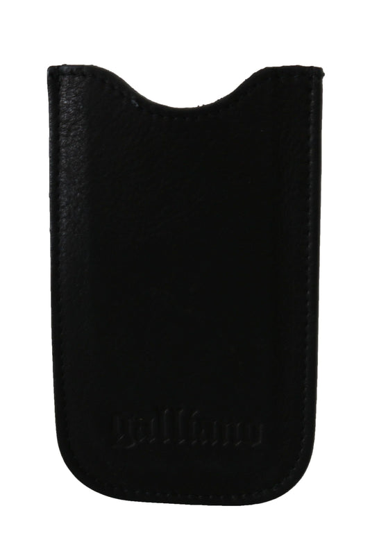 Black Leather Multifunctional Men ID Bill Card Holder Wallet John Galliano
