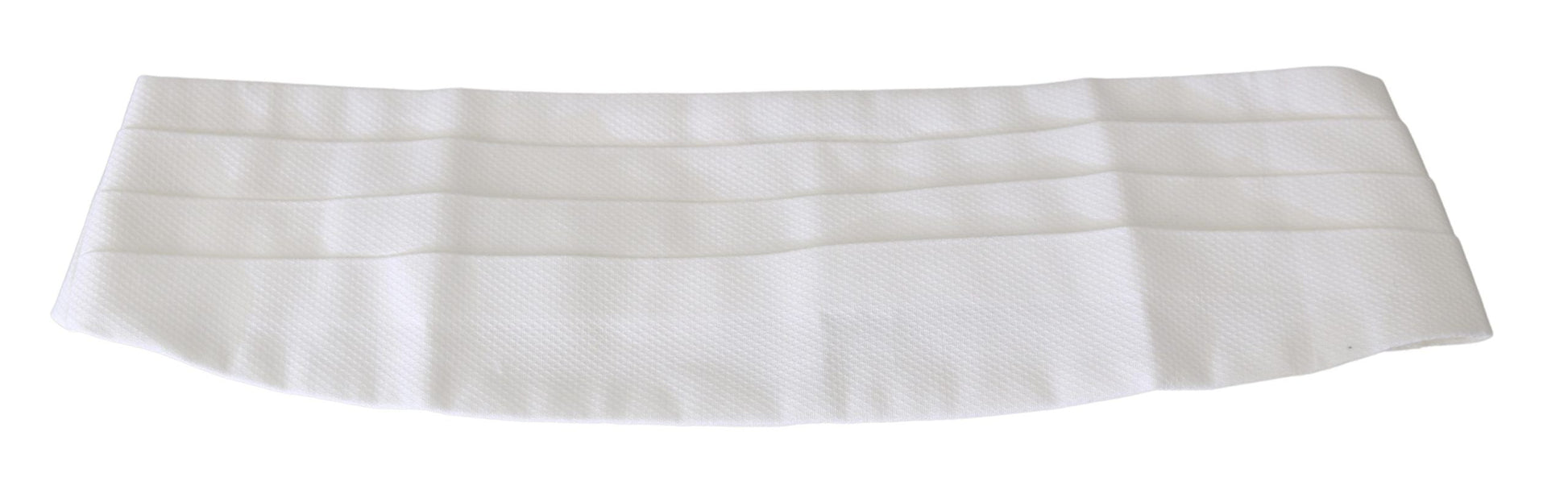 White Men Waist Belt Cotton Cummerbund Dolce & Gabbana