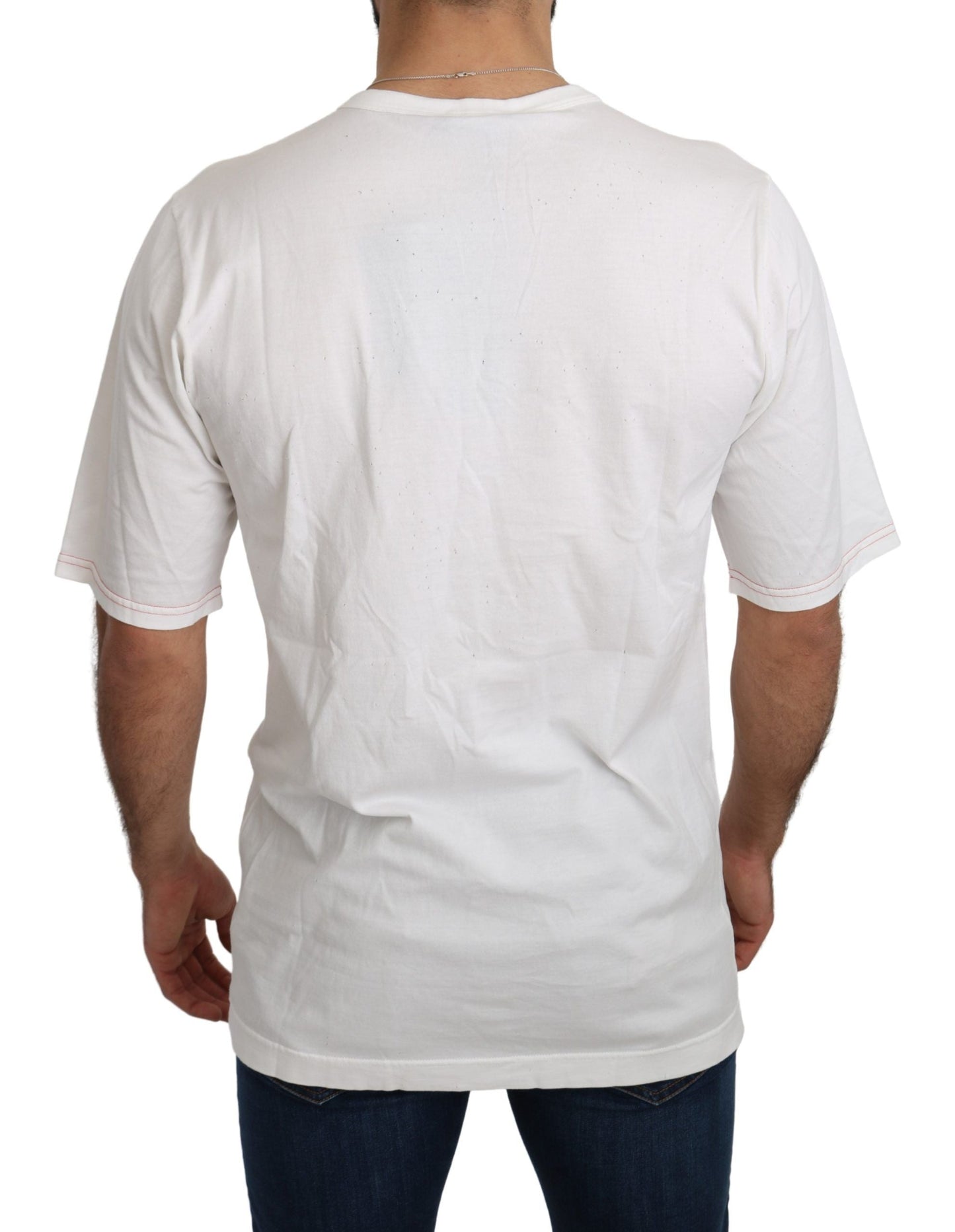 White Leopard Royal Top T-shirt Dolce & Gabbana