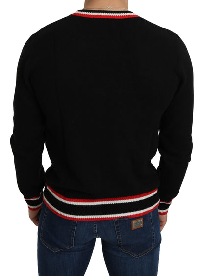 Black Cashmere Pig of the Year Pullover Sweater Dolce & Gabbana