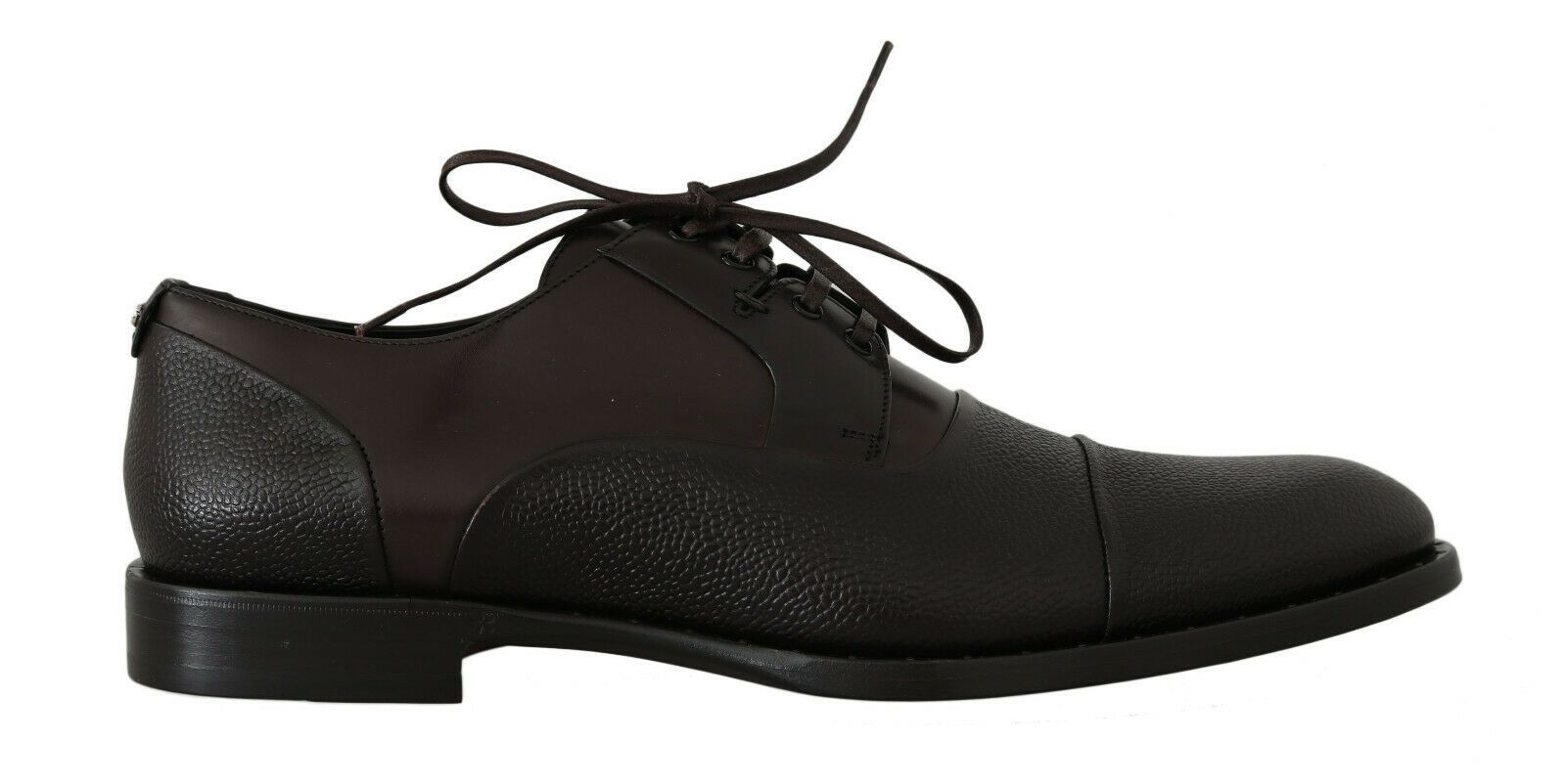 Brown Leather Laceups Dress Mens Shoes Dolce & Gabbana