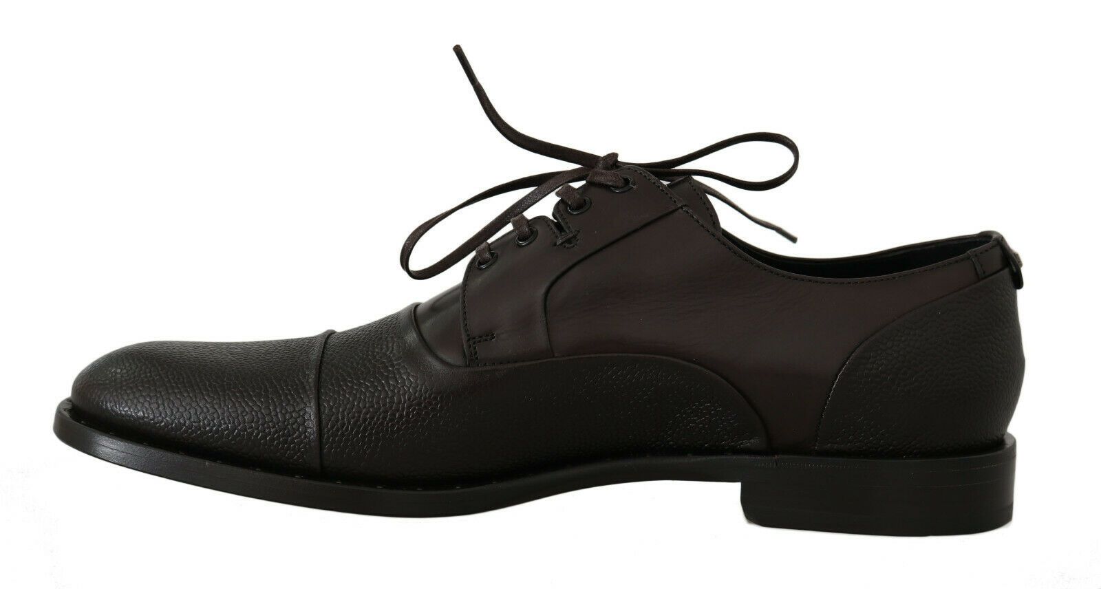 Brown Leather Laceups Dress Mens Shoes Dolce & Gabbana