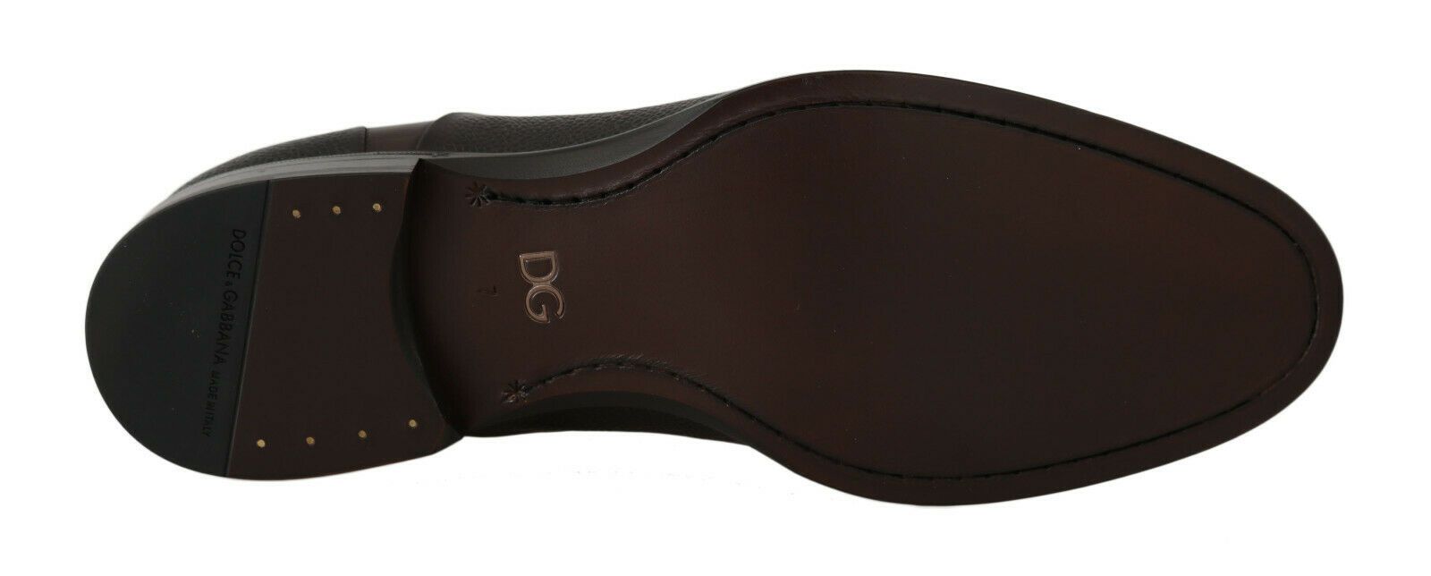 Brown Leather Laceups Dress Mens Shoes Dolce & Gabbana