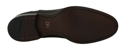 Brown Leather Laceups Dress Mens Shoes Dolce & Gabbana