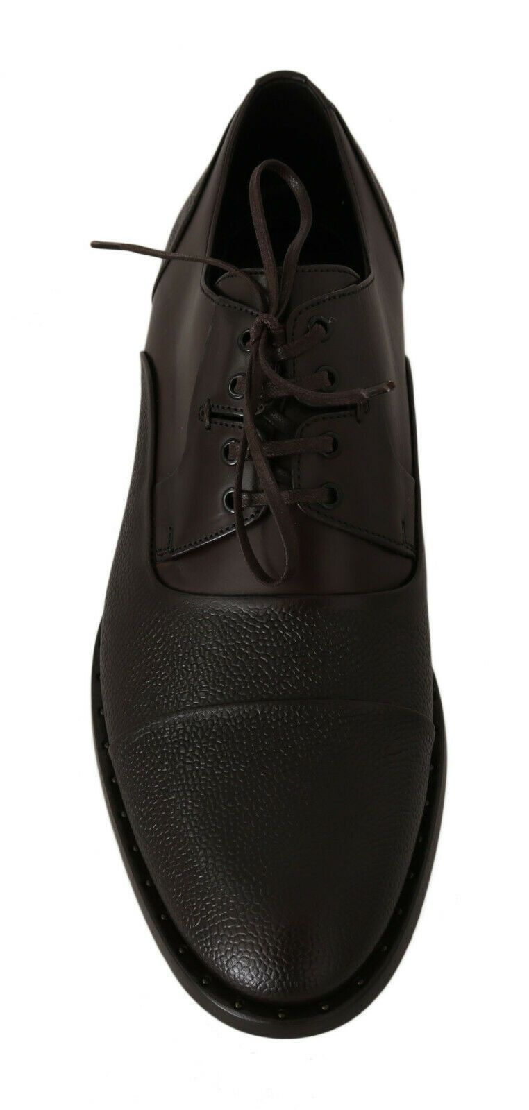 Brown Leather Laceups Dress Mens Shoes Dolce & Gabbana